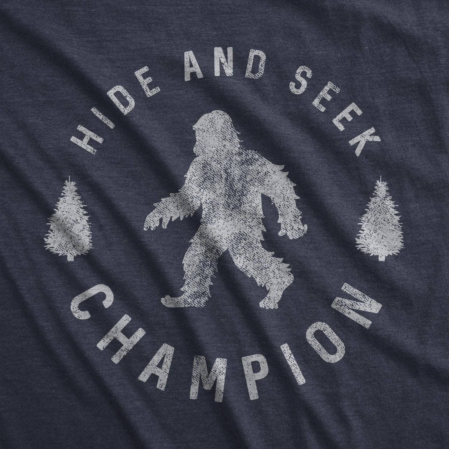 Crazy Dog T-Shirts - Wholesale Screen Printed T-Shirt - Men's - Hide And Seek Champion Graphic T-shirt Funny Bigfoot Tee10