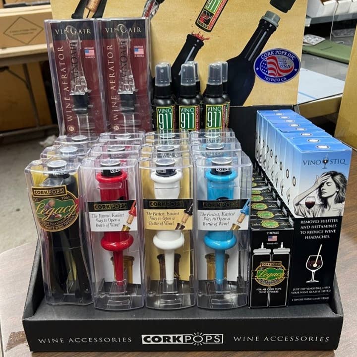 Made in the USA Prepacked Display Item 15110 for wholesale by Cork Pops Inc