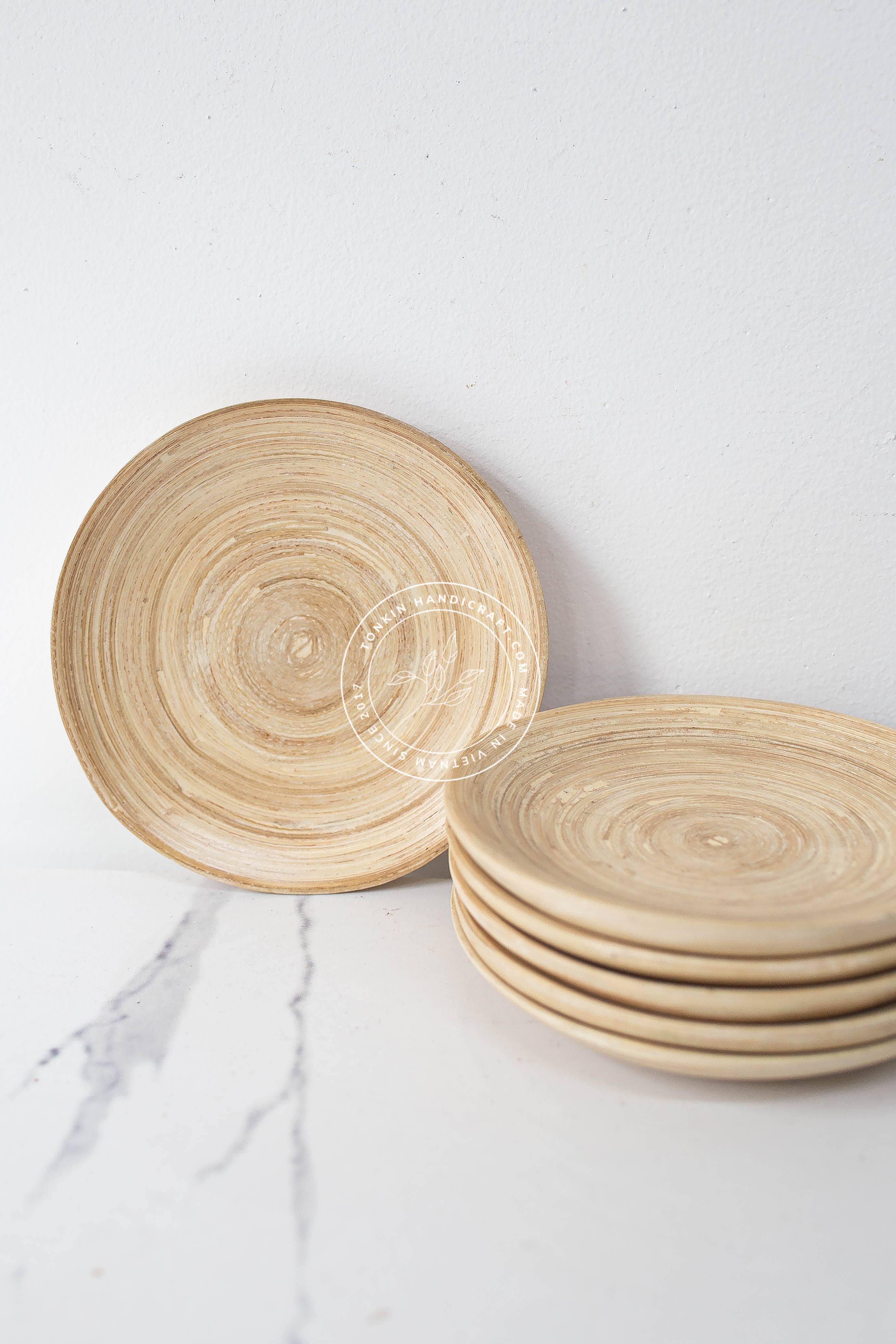 Tonkin Handicraft - Wholesale Dinner plate - Natural Bamboo Plate2