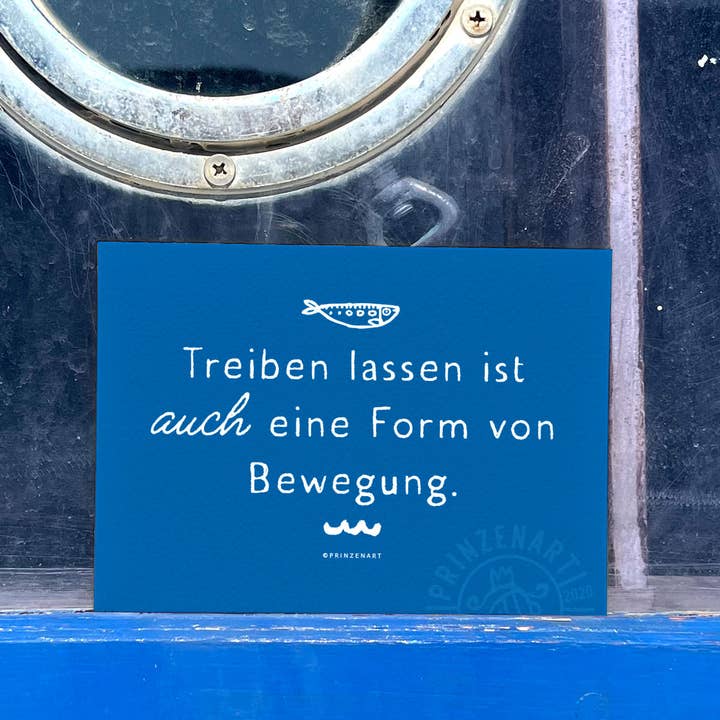 Carte postale "Se laisser porter" | Citation motivante Mer du Nord pour la vente par Prinzenart