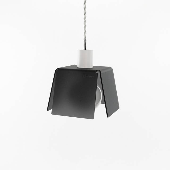 Cube Suspension Lamp, Smoky Black Satin for wholesale by Crispy lab