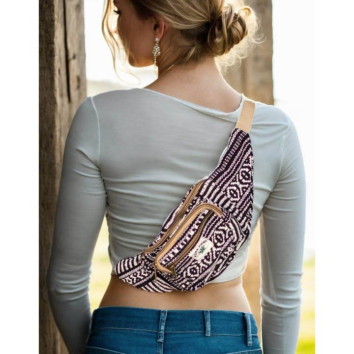 Kimago Look - Wholesale Belt Bag - Unisex - Unisex Authentic Hemp Fanny Pack - BRÑ0013