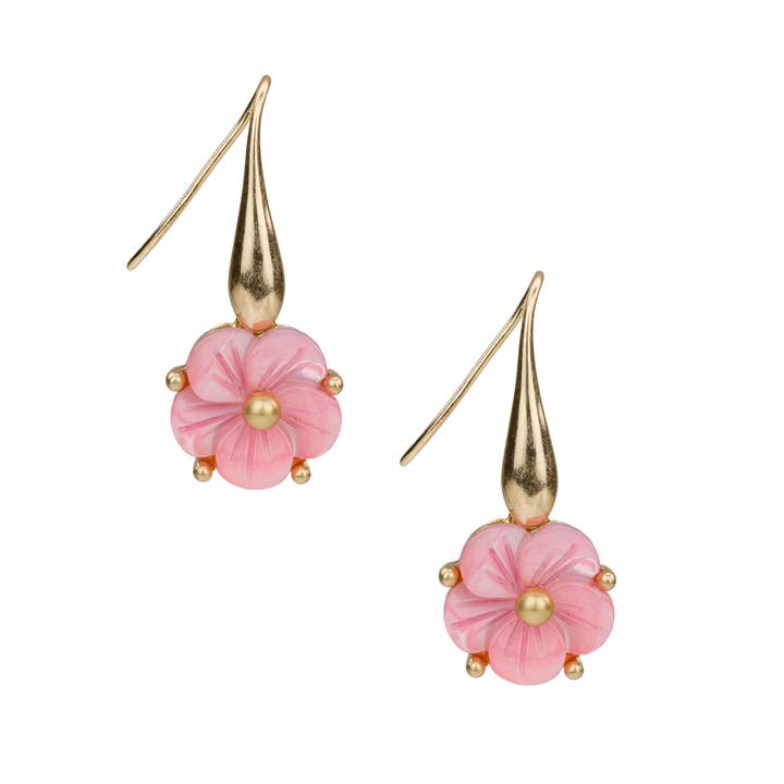 Flower Drop Earrings - Raffia Collection for wholesale by Patricia Nash