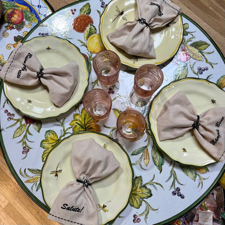 Jump That Moon - Wholesale Dinner & Cloth Napkin - Salute Embroidered Napkin2