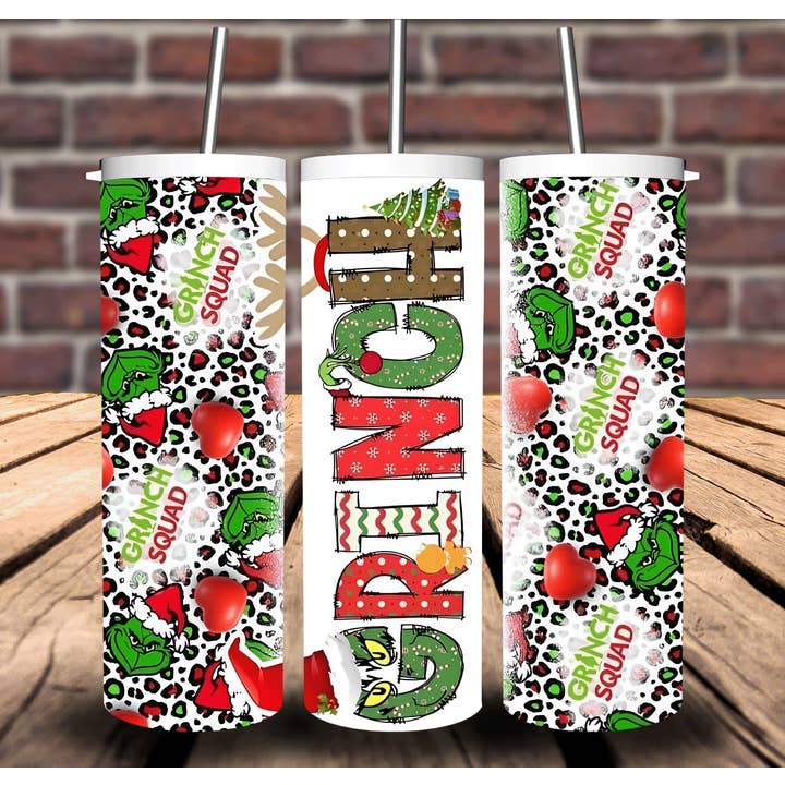 Grinch Christmas Holiday Sublimation Tumbler 20oz 30oz for wholesale by Sweet Tees