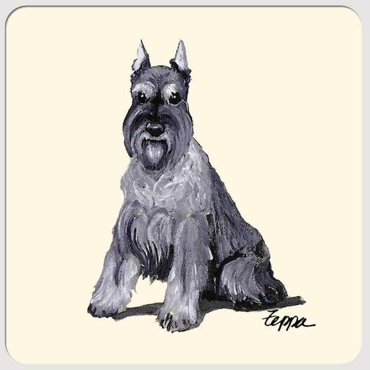 Sous-verres Schnauzer pour la vente par Zeppa Studios