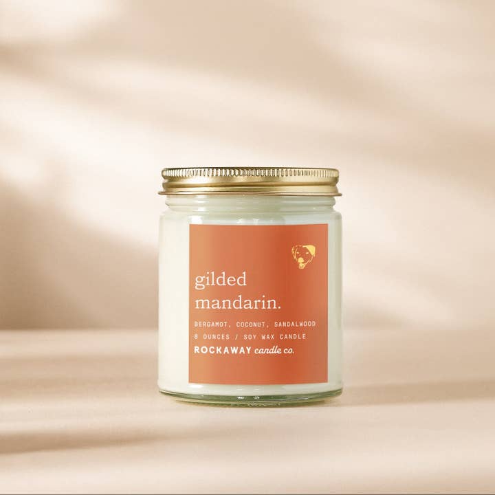 Bougie Mandarine Dorée 8oz pour la vente par Rockaway Candle Co