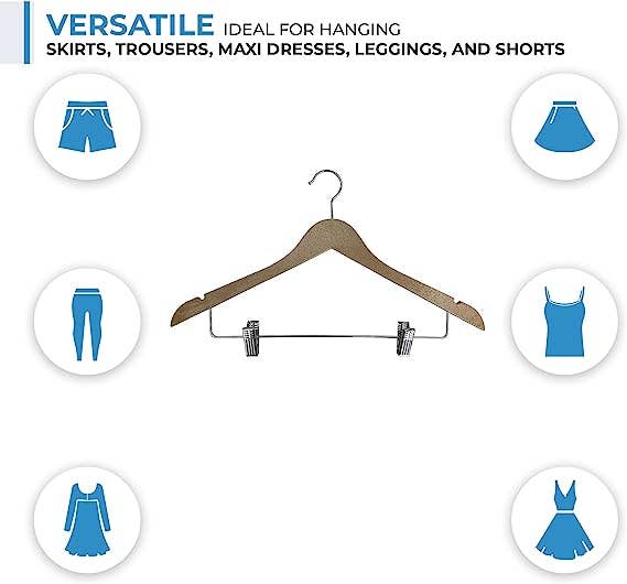 Ergodebrands - Wholesale Clothes Hangers - USTECH WoodLike Standard Shaped Hanger Biodegradable Plastic7