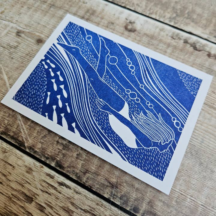 Flotsam Prints - Wholesale Everyday Greeting Card - With The Flow - Single Greetings Card1