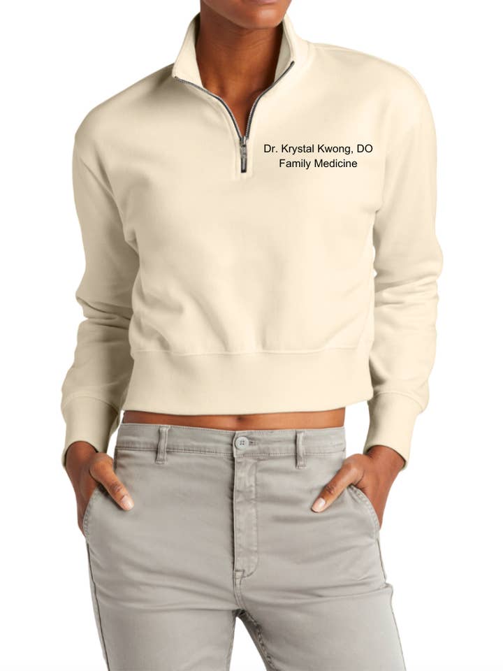 Custom Embroidery Pocket Name Fleece Quarter Zip for wholesale by Fashion Within Boutique