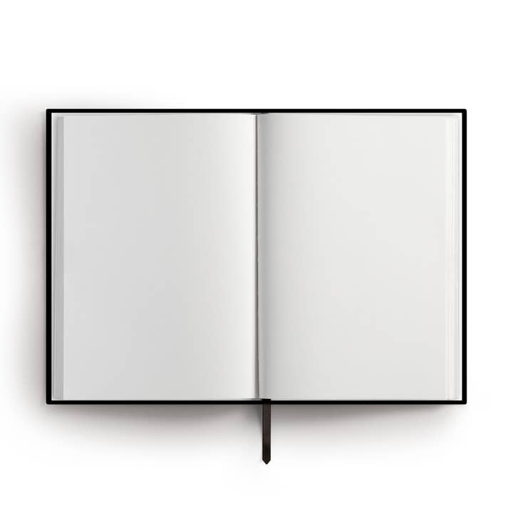 Real Passionates - Wholesale Notebook - Notebook "Palm" | A5, black/gold, linen cover1