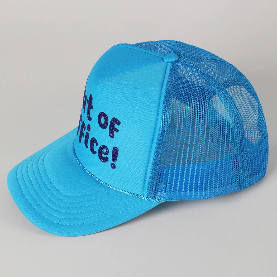 Fashion City - Wholesale Trucker Hat - Unisex - Out of Office Glitter Letter Logo Foam Trucker Hat9