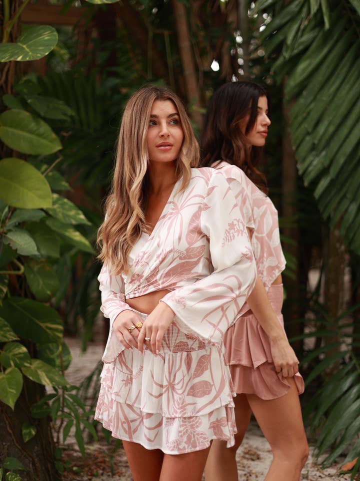 FALDA ESTAMPADA ROSA ST. BARTH para venta al por mayor de Salty Weekend