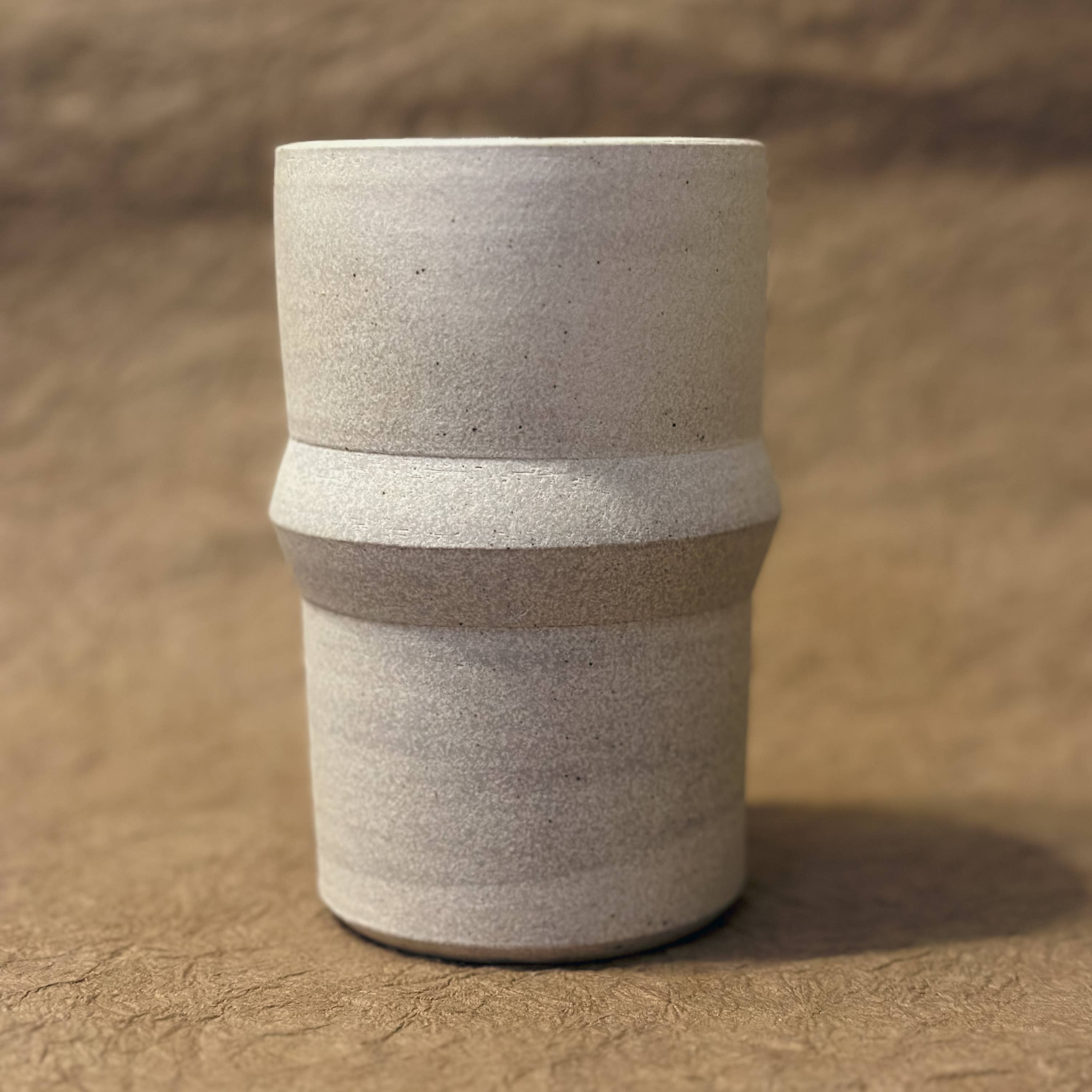 Olivia Snow Ceramics - Wholesale Drinking Glass/Cup - Saturn Tumblers in Stone White and Creme2