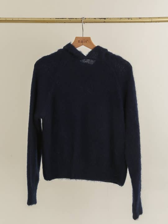 NAÏS PARIS - Wholesale Knit Sweater - Women's - Hoodie-style sweater in kid mohair and merino wool13