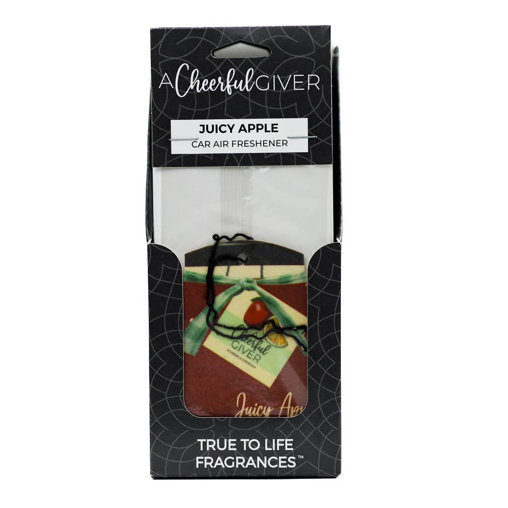 A Cheerful Giver - Wholesale Car Freshener - Unisex - Car Air Freshener (16/box) - Juicy Apple2