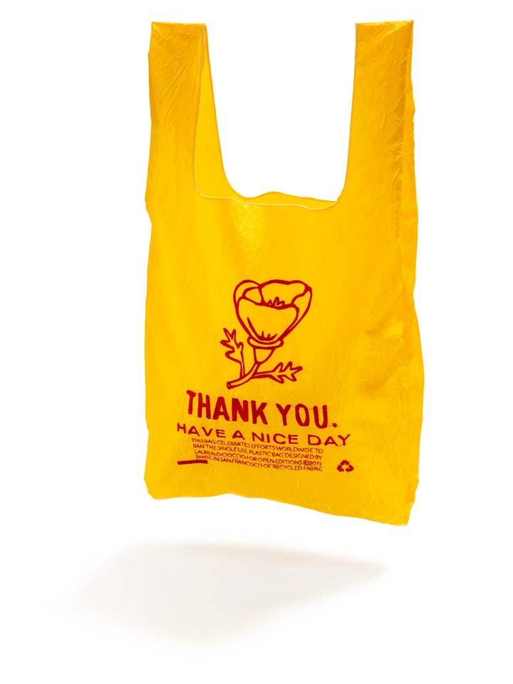 Thank You Tote // Poppy on Yellow // Lauren DiCioccio for wholesale by OPEN EDITIONS