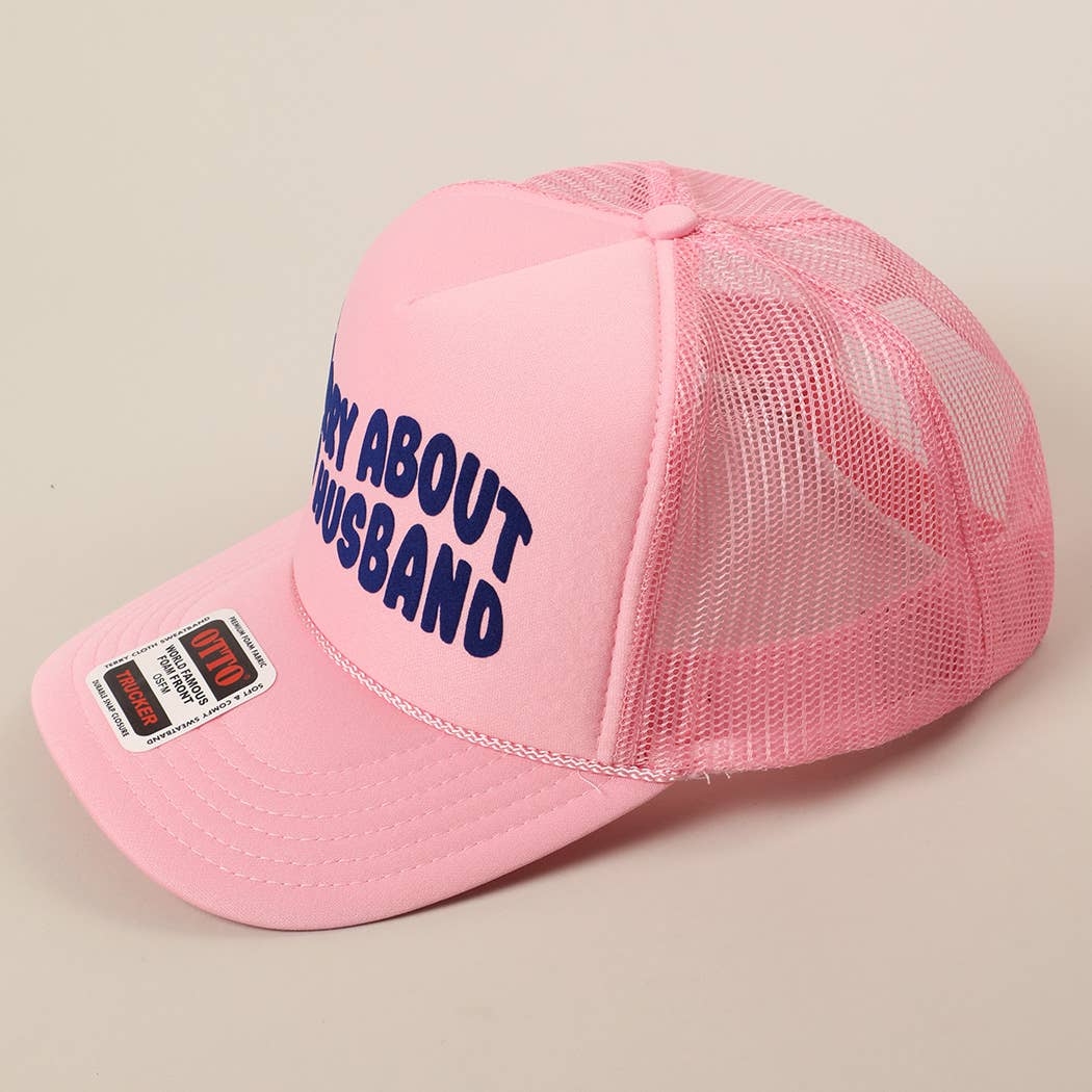 Fashion City - Wholesale Trucker Hat - Unisex - Sorry About My Wife / Husband Text Mesh Back Trucker Hat19