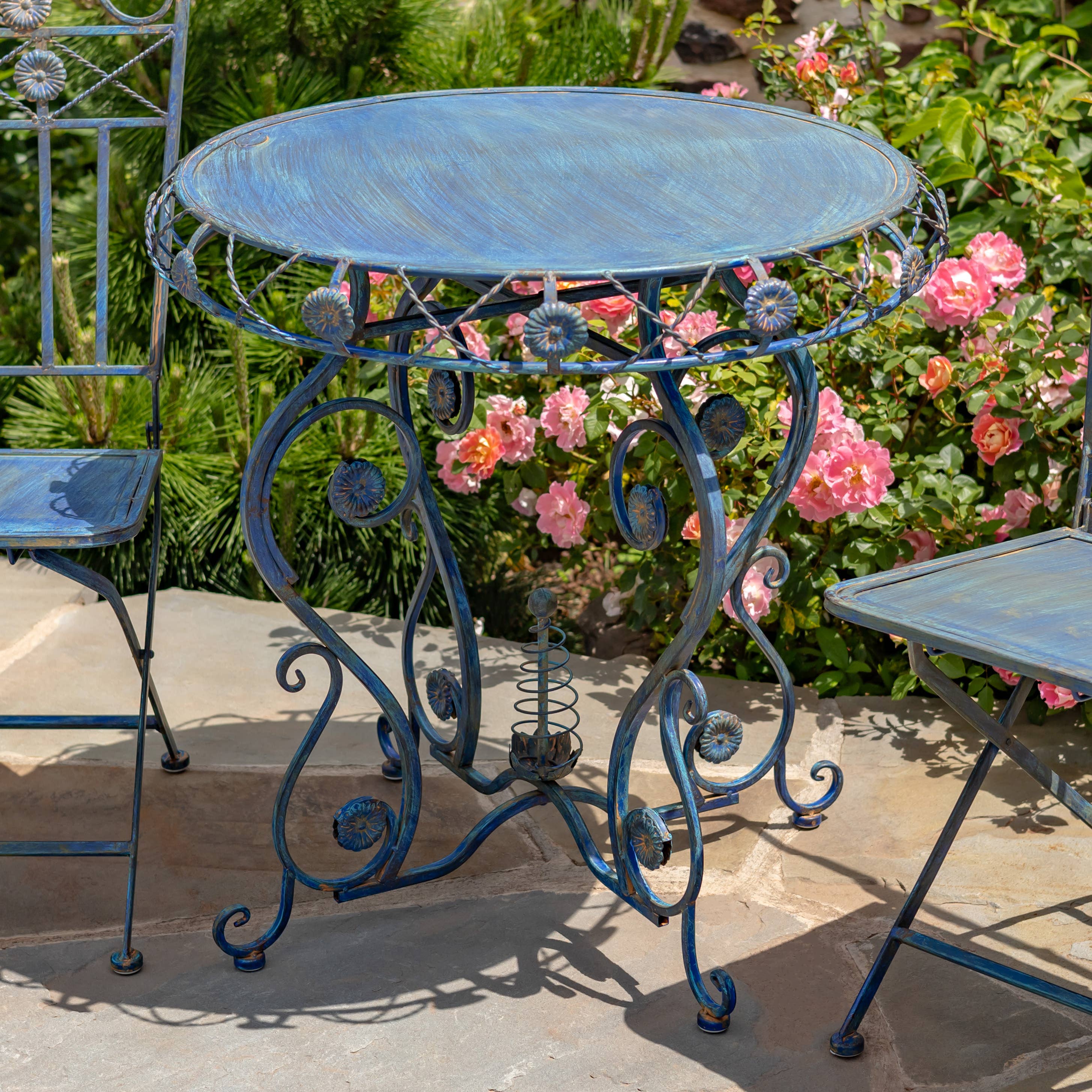 Zaer Ltd. International - Wholesale Patio Set - "Copenhagen 1843" Round Chair and Table- 3PC/ST- 3 Colors9