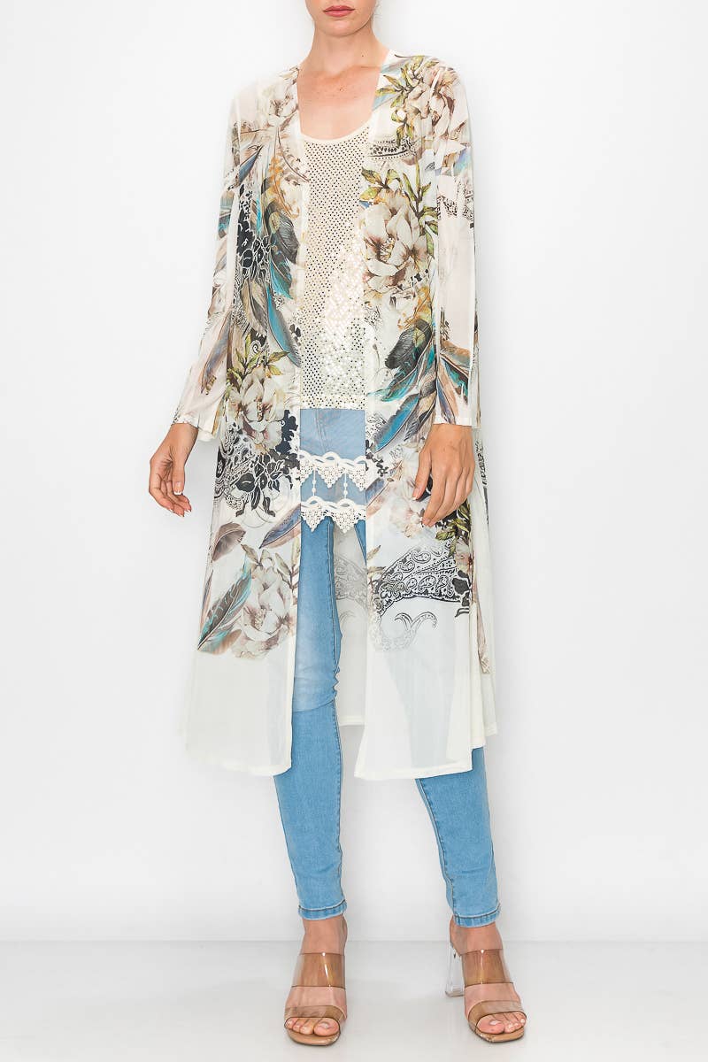 FEA DUSTER LONG EN MAILLE -4600 BG-FEA FL en vente sur Faire