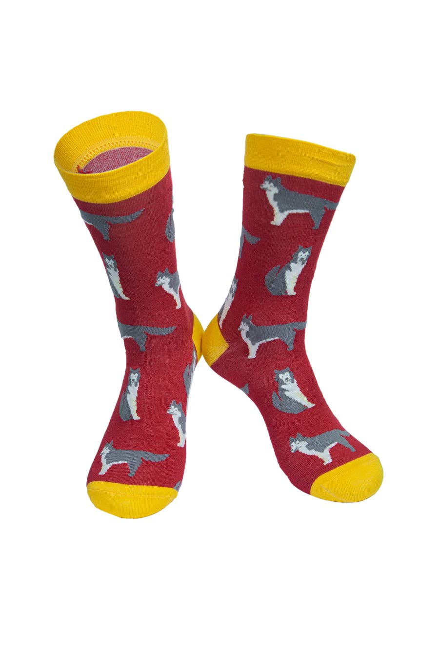 Sock Talk – Engroshandel Strømper - Herre – Herre Bambus Hundesokker Siberian Husky Huskies Novelty Strømper