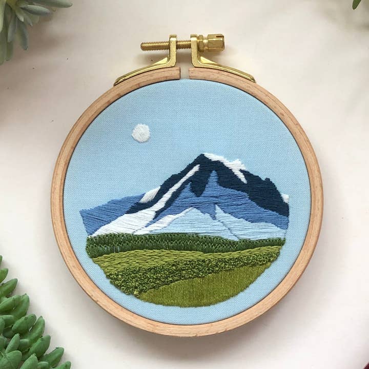Mountain View- Landscape Embroidery Kit for Beginners for wholesale by MCreativeJ