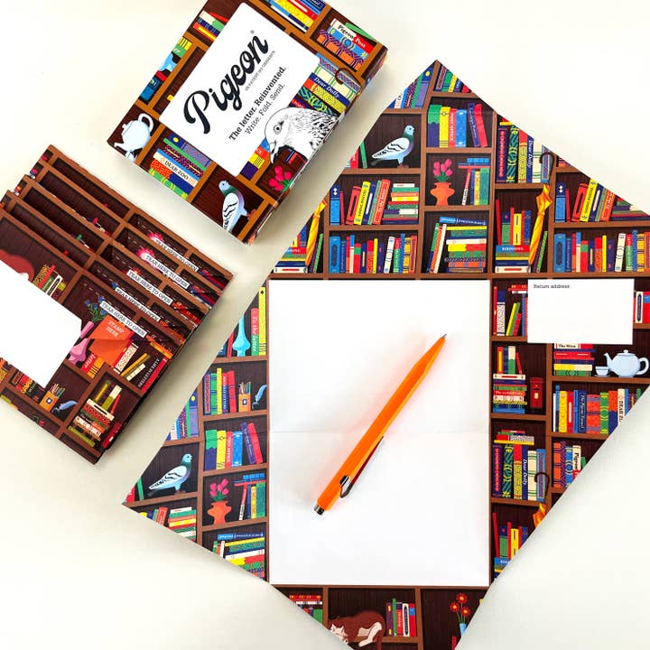 pigeonposted - Wholesale Stationery/Notecard Set - Bookstore Pigeon letter pack