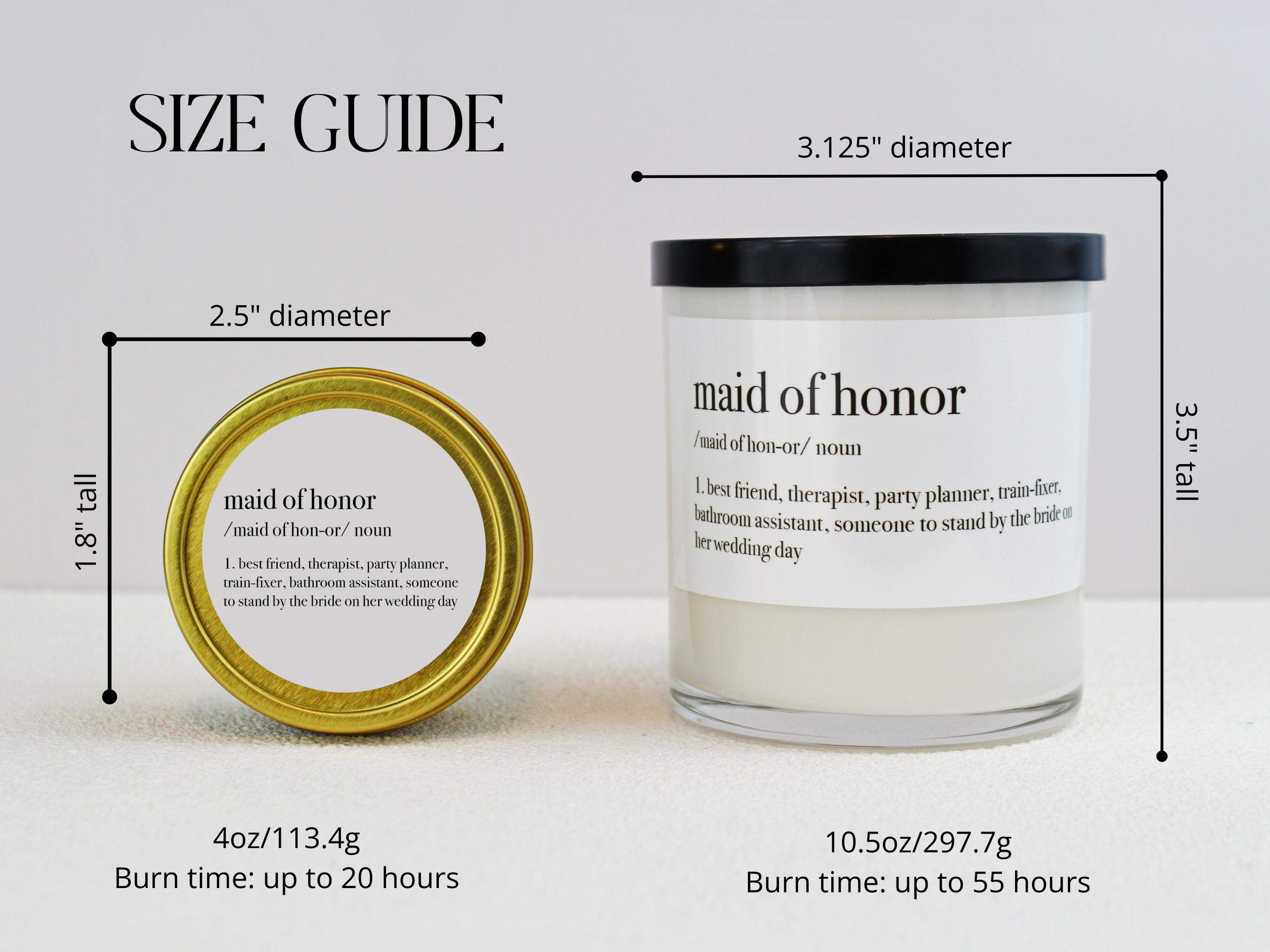 Aria Bella Candles - Wholesale Jar/Filled Candle - Maid of Honor Definition Soy Candle1