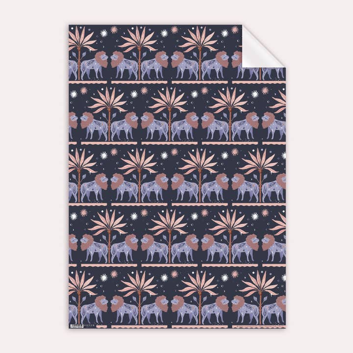 Sister Paper Co. – Großhandel Geschenkpapier in Bögen – Geschenkpapier Löwe | Geschenkpapier | Geschenkpapier | Zodiac1
