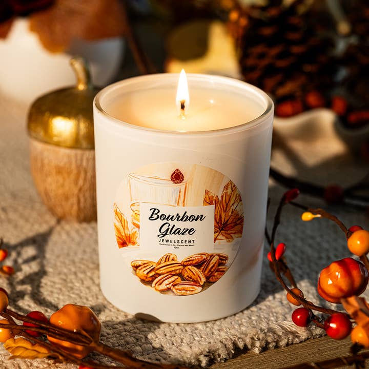 Bourbon Glaze 10oz Signature Jewelry Candle for wholesale by JewelScent