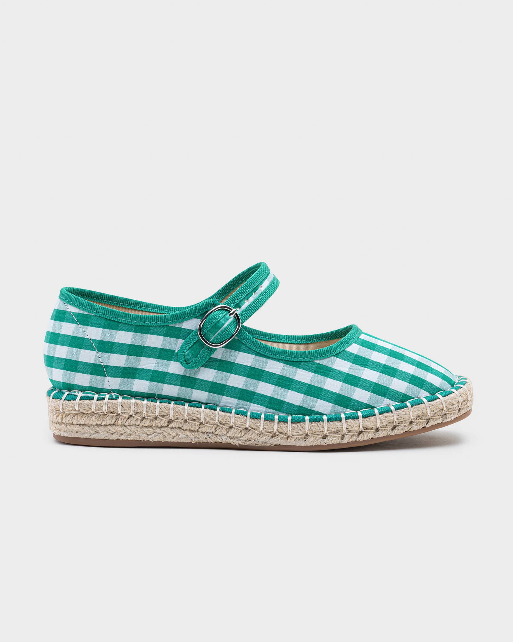 CEREZA - Vente Ballerines – femme - Espadrille Mary Jane à motif à carreaux3