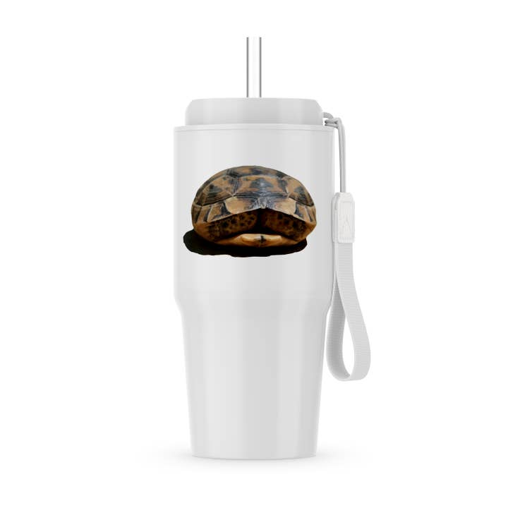 3dRose - Wholesale Insulated mug/tumbler - 3dRose, Tortoise Tucked In Vector Art Cut, Tumbler