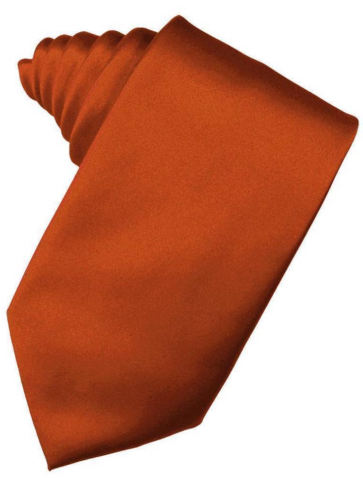 Persimmon Luxury Satin Necktie for wholesale by Cardi International