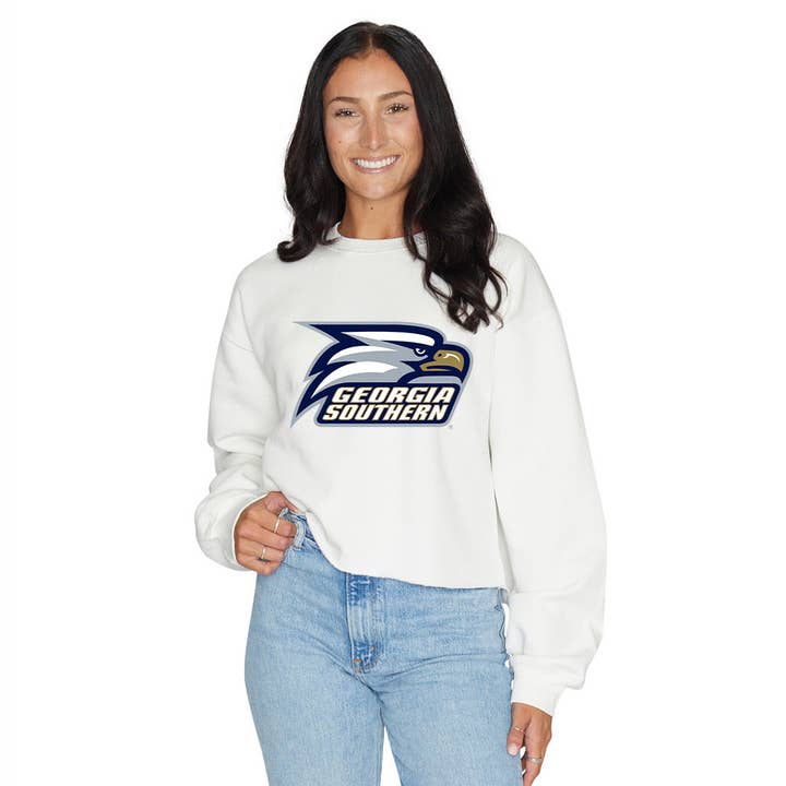 Georgia Southern Cropped Crewneck for wholesale by Lojo Collegiate Apparel