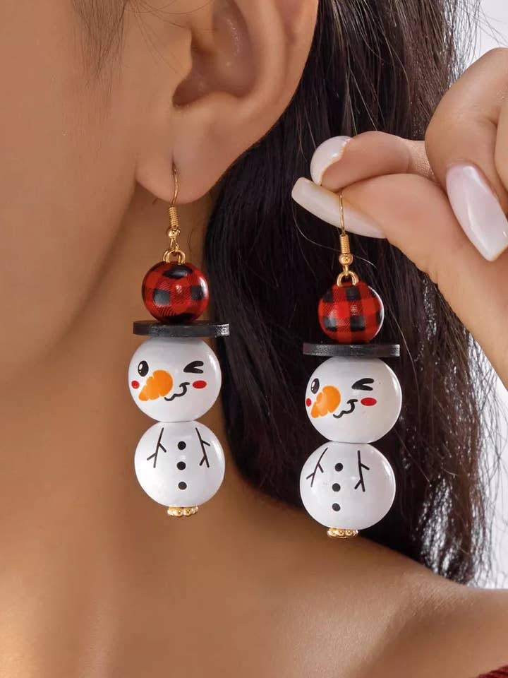 Weihnachts-Schneemann-Ohrhänger für den Großhandel von React Activewear