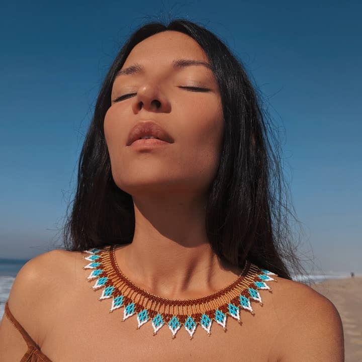 Agua del Río - Wholesale Beaded/Pearl Necklace - Collier colombien fait main - GATA3