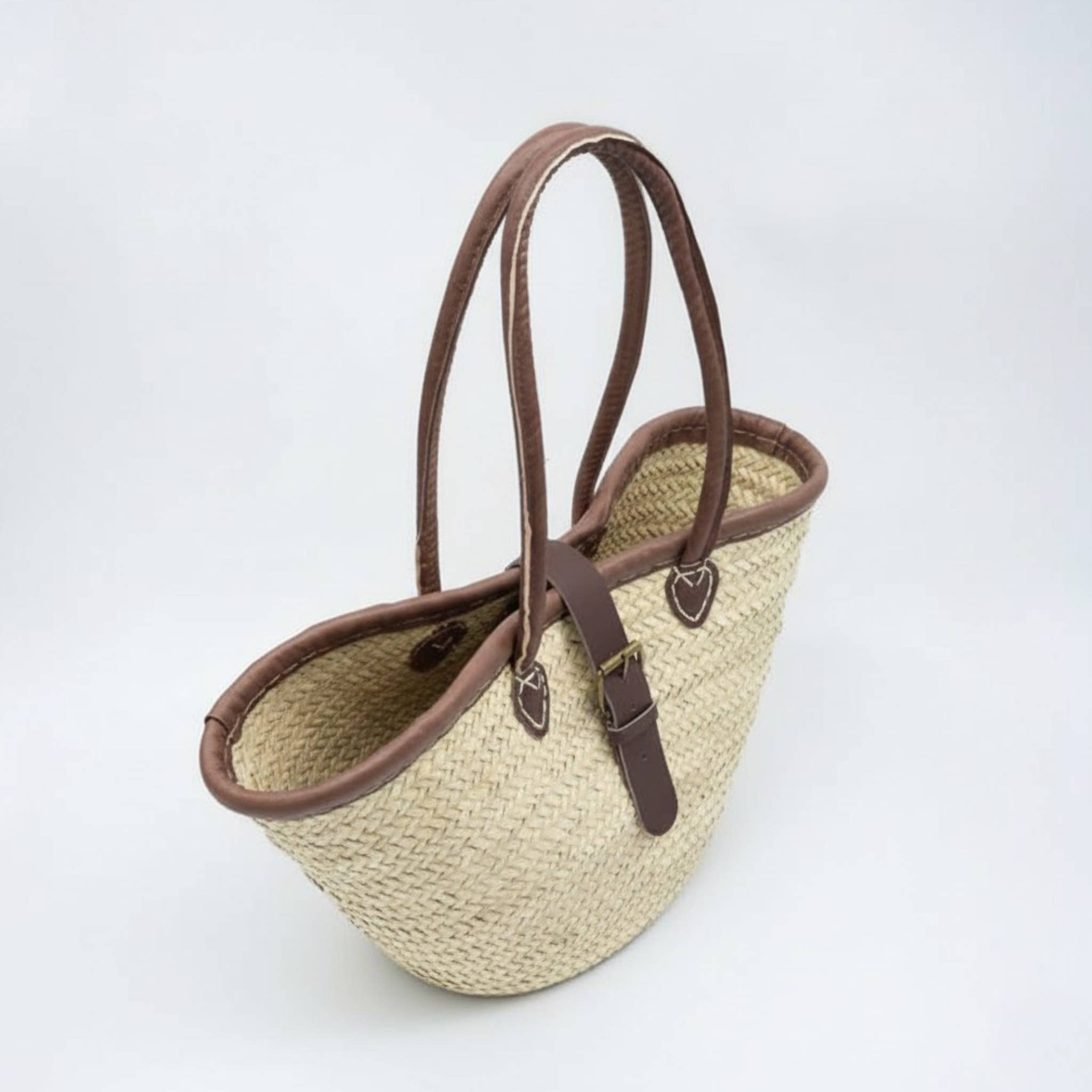 LeBazare - Wholesale Beach Bag - Panier Français avec Boucle - Sac Fourre-Tout en Paille Tressée à la Main3