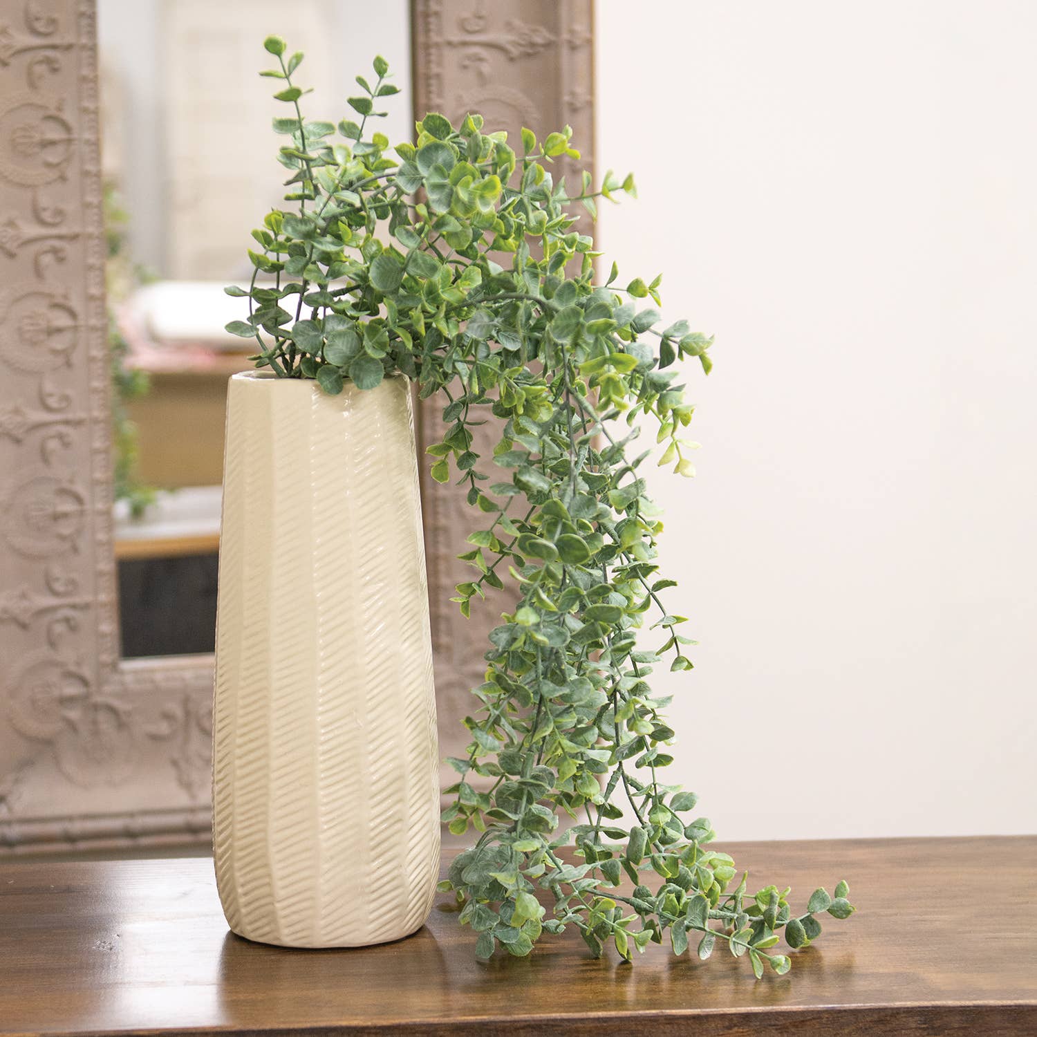Saybrook Lane - Wholesale Artificial Plant - Dusty Mini Eucalyptus Hanging Bush - 32.5"1