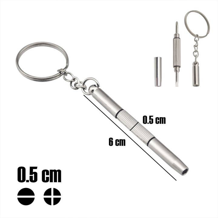 Emblem Eyewear – wholesale Nyckelring - Unisex – Mini 3 i 1 glasögon solglasögon skruvmejsel kit mobiltelefon4