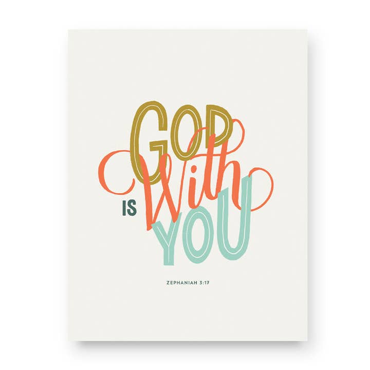 Gud är med dig konsttryck för wholesale av Naomi Paper Co.