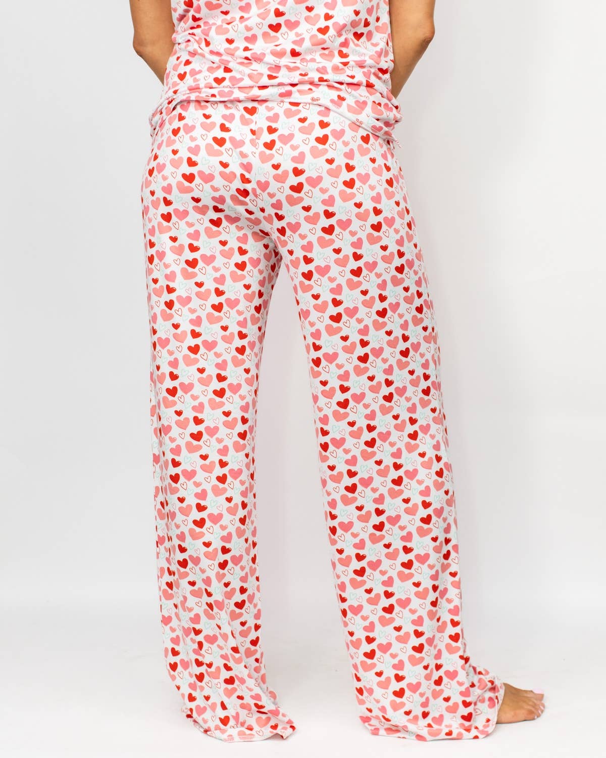 The Royal Standard - Vente Bas de pyjama – femme - Pantalon de sommeil Tout ce dont vous avez besoin, c'est d'amour   Blanc/Rose/Rouge   -Assorti.3