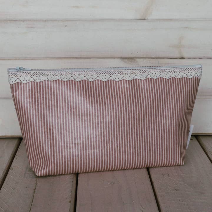 *Stripe Wooddrose* saco de toilettry por atacado de ATELIER EINMALIG