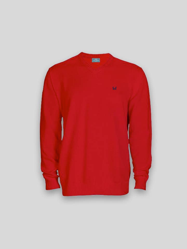 Custi Mikelo: Men's Clothing & Christmas Gifts – wholesale Knitted jumper – Men′s – Red Cotton Jersey2