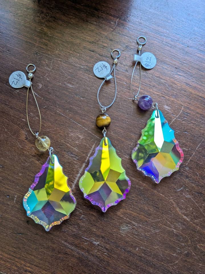 Ornamento de Cristal Apanhador de Sol (Várias Opções de Pedras Disponíveis) por atacado de JFOX Jewelry