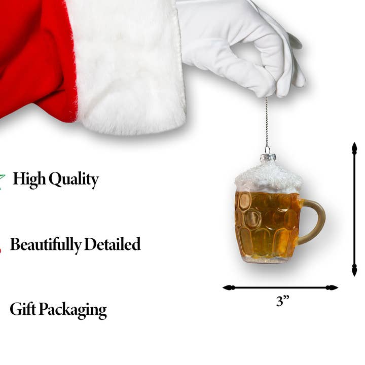 North Star Christmas - Wholesale Ornament - North Star Christmas | Mug of Beer Glass Ornament1