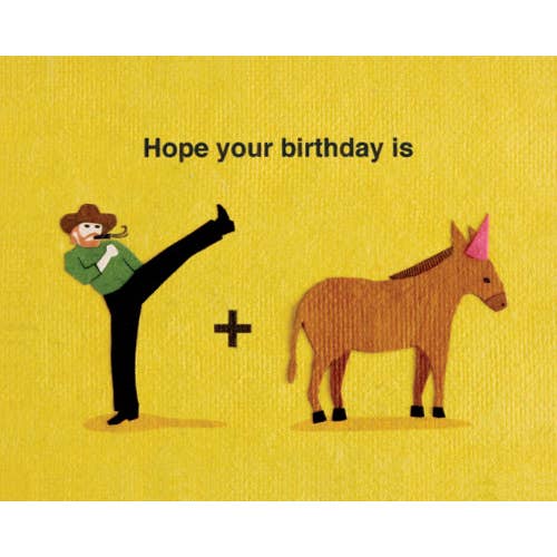 Good Paper - Wholesale Birthday Card - Kick Donkey Birthday
