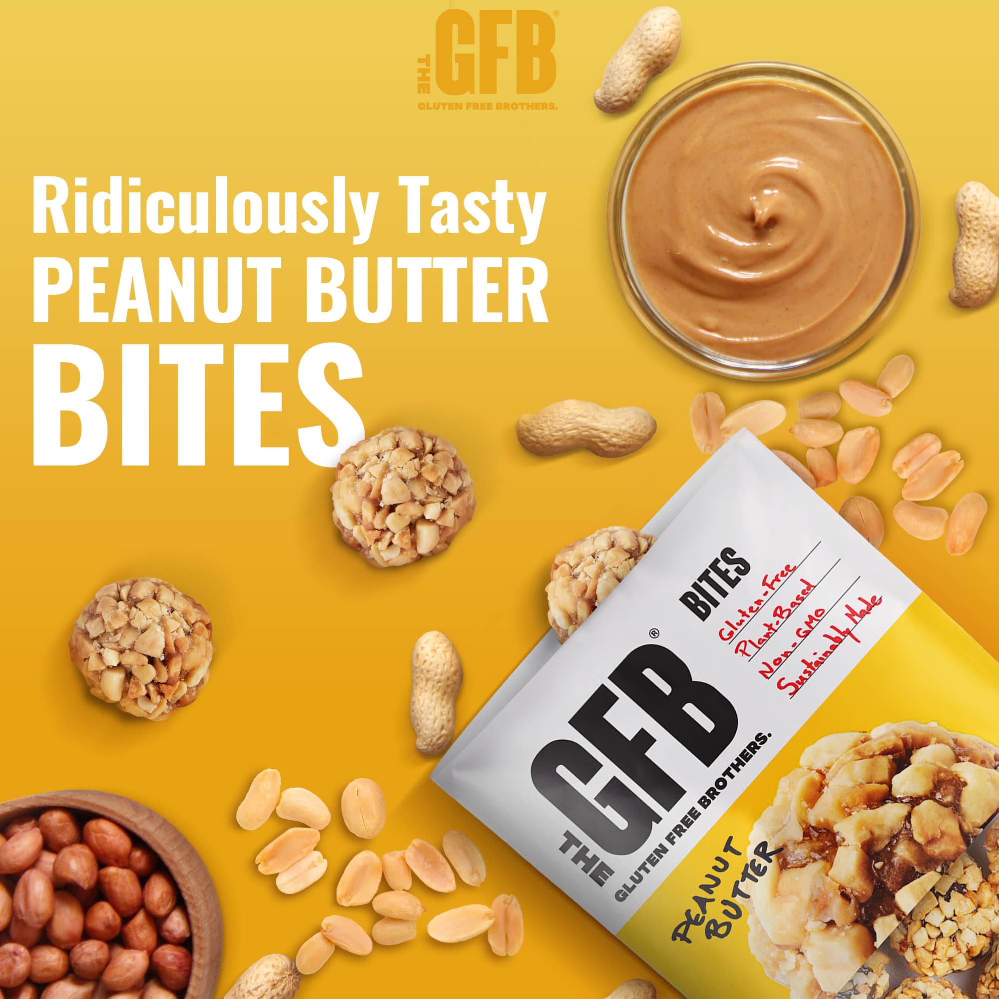 The GFB – wholesale Snack bar – Peanut Butter Gluten Free Protein Bites3