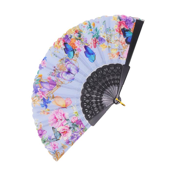 ASSORTED Butterfly Floral Paisley Filigree Handheld Folding Fan for wholesale on Faire5