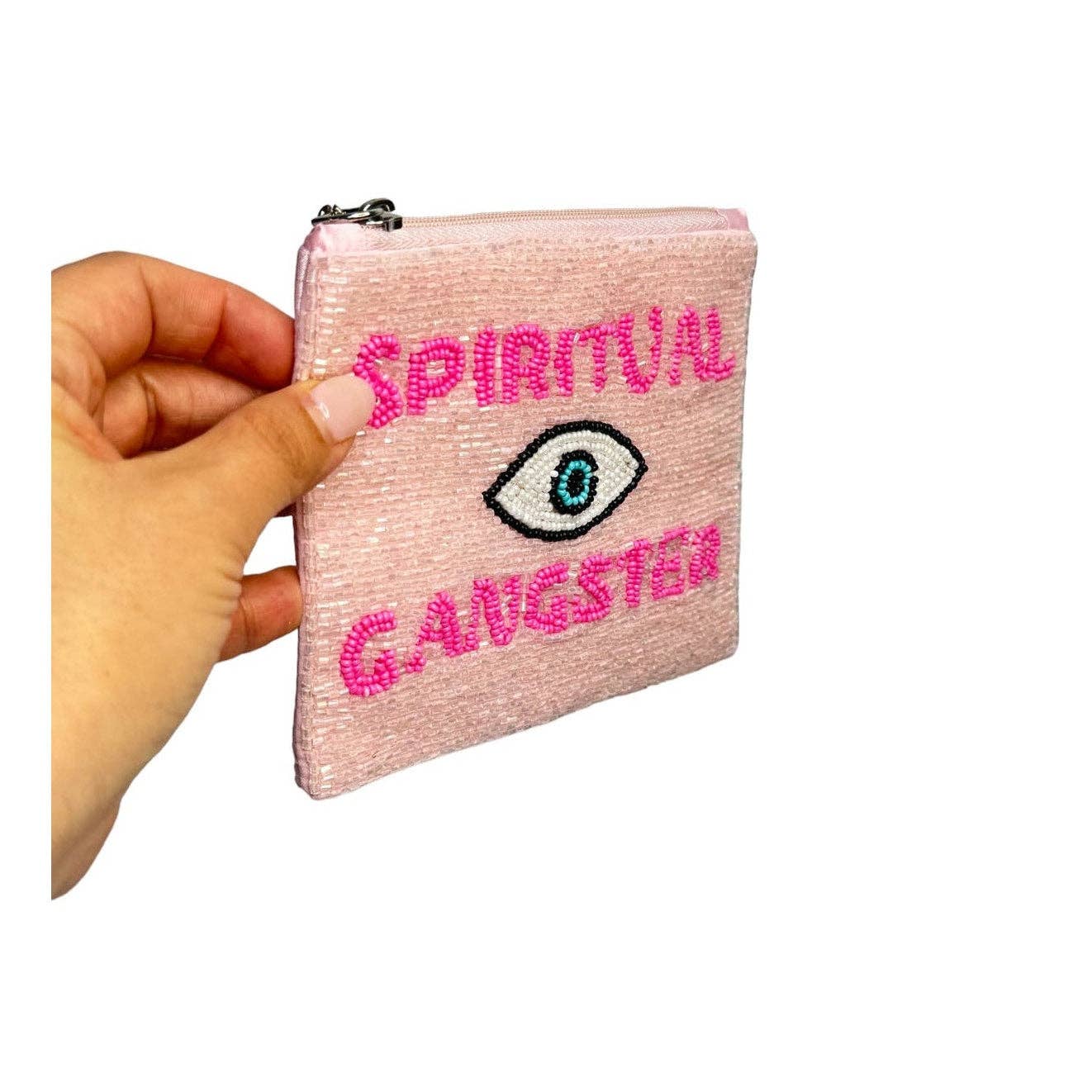Gigi & Jen - Venta al por mayor Llavero - Mujer - Gigi Spiritual Ganster Pequeño Monedero Llavero Diseño Ojo Turco Rosa/Blanco Nuevo8