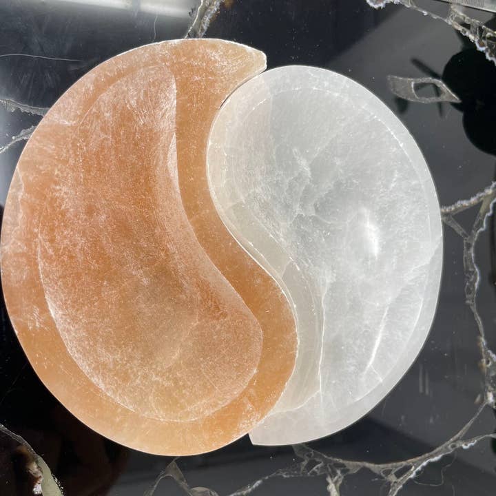 Crystal Deal· Wholesale - Wholesale Spiritual Stone/Crystal - Selenite Yi-yang Charging Bowl Lot of 4 3